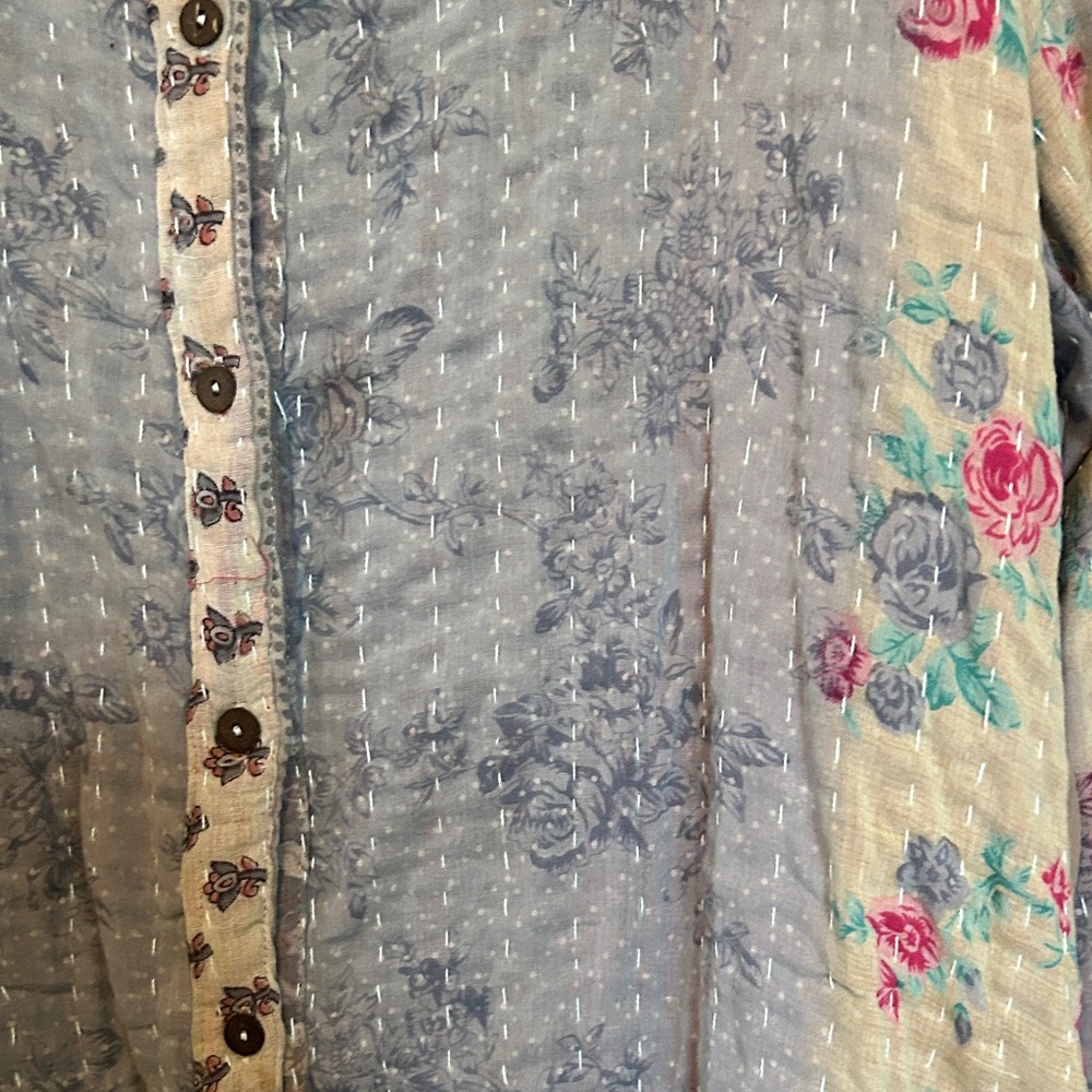 Patchwork Floral Button-Front Women's Jacket - Mu… - image 5